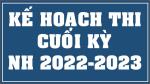 Kế hoạch thi năm học 2022-2023